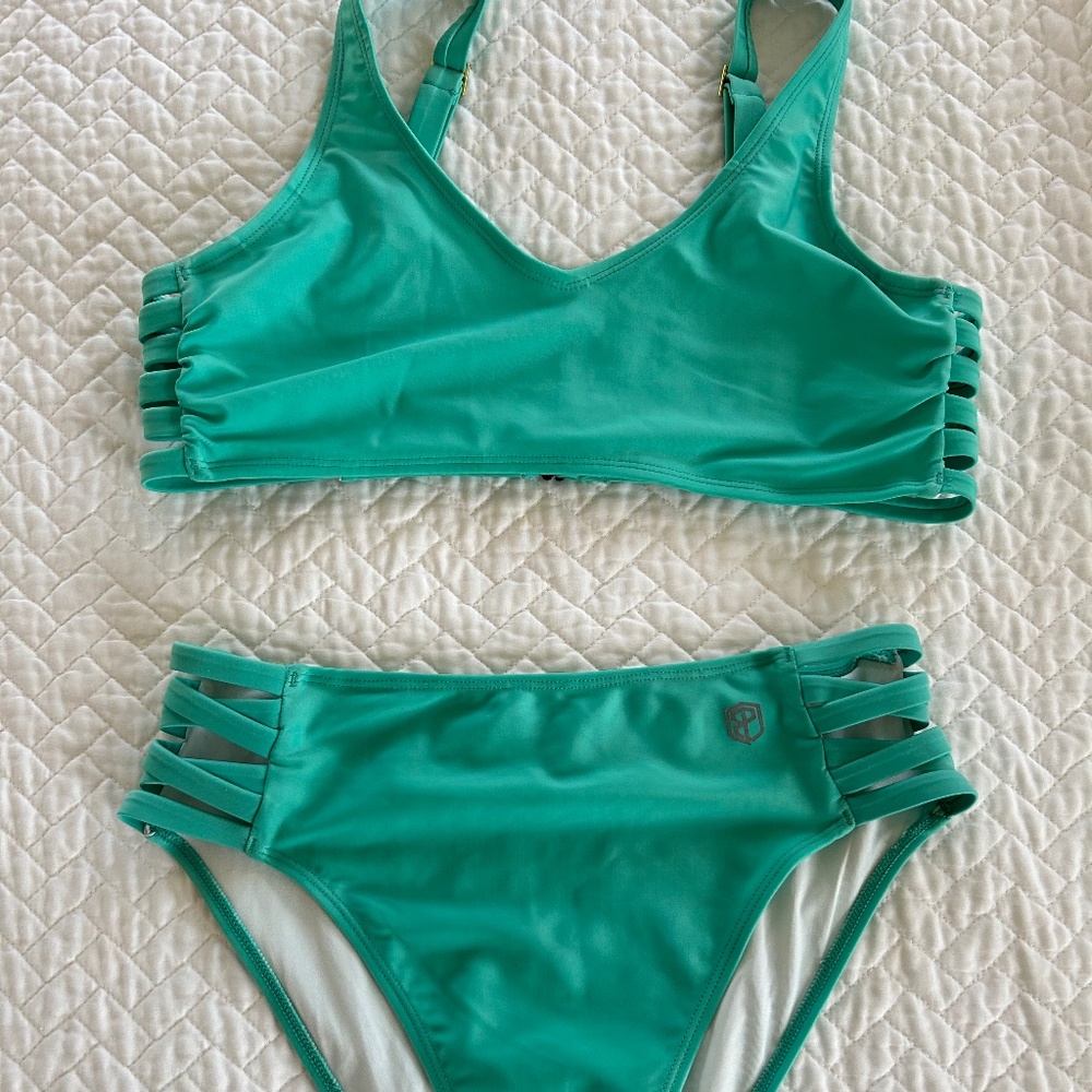 Born Primitive Aqua Bikini with Strappy Sides